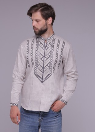 Men's shirt "Mountains" natural4 photo