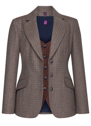 Brown jacket + vest
