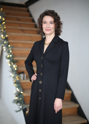Black jersey jacket - dress