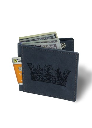 Leather wallet DNK Leather 30-18-11 blue