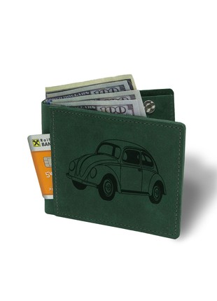 Leather wallet DNK Leather 30-18-3 green