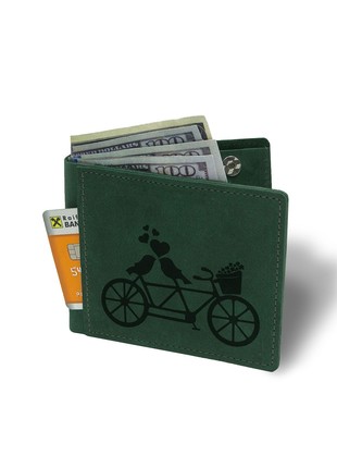 Leather wallet DNK Leather 30-18-6 green