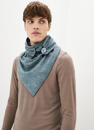 Stylish scarf double-sided scarf with original clasp, unisex4 photo