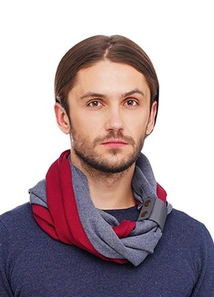 Cashmere men's stylish scarf Snood  "Ukraine" from the designer art sana5 photo