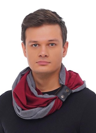 Cashmere men's stylish scarf Snood  "Ukraine" from the designer art sana7 photo