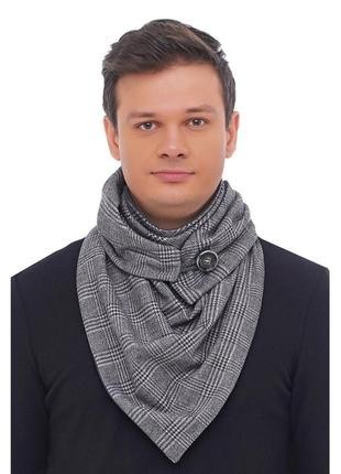 Stylish scarf men double-sided scarf with original clasp, unisex2 photo