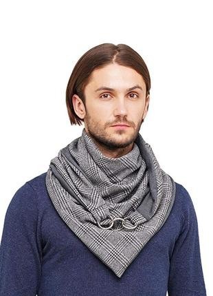 Stylish scarf men double-sided scarf with original clasp, unisex4 photo
