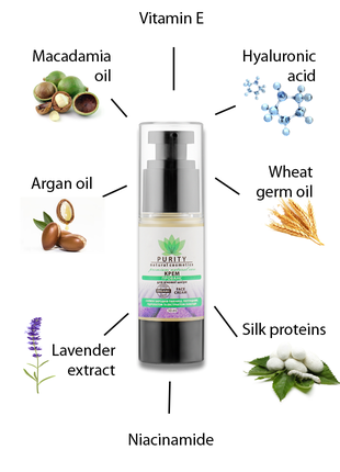 Face cream "Provence" with wheat germ oil and peptides 30 ml3 photo