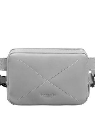 Leather belt bag Dropbag Mini grey BN-BAG-6-shadow