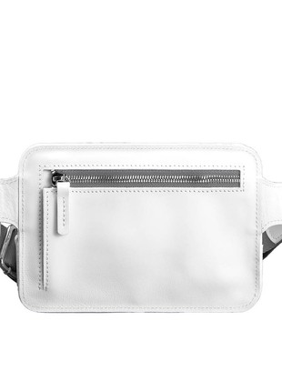 Leather belt bag Dropbag Mini white BN-BAG-6-light-bw4 photo