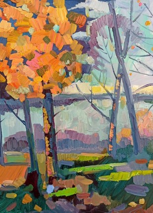 Oil painting Autumn landscape Peter Tovpev nDobr61