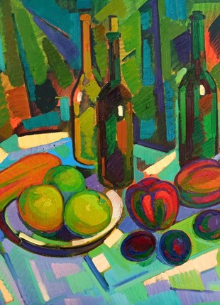 Abstract oil painting Still life Peter Tovpev nDobr82
