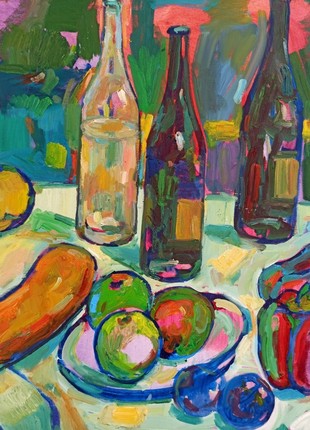 Abstract oil painting Still life Peter Tovpev nDobr83