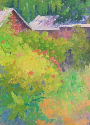 Oil painting Summer garden Peter Tovpev nDobr92
